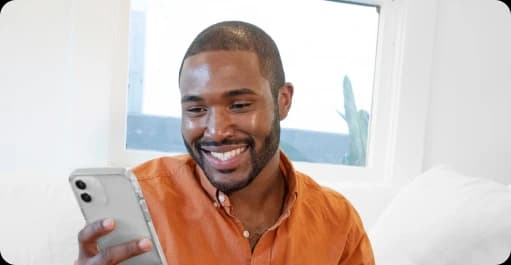 looking at phone