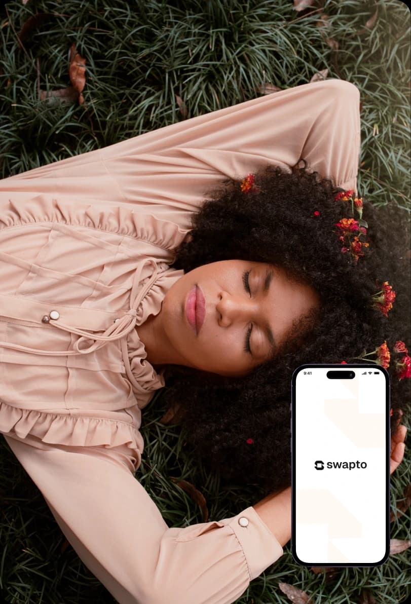 Woman lying on grass